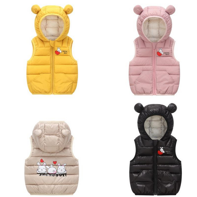 2023, toamnă iarnă, vestă pentru bebeluși, cu glugă, imprimare, dragoste pentru copil, băiat, fată, ține cald, jachetă fără mâneci pentru copii, vestă pentru copii