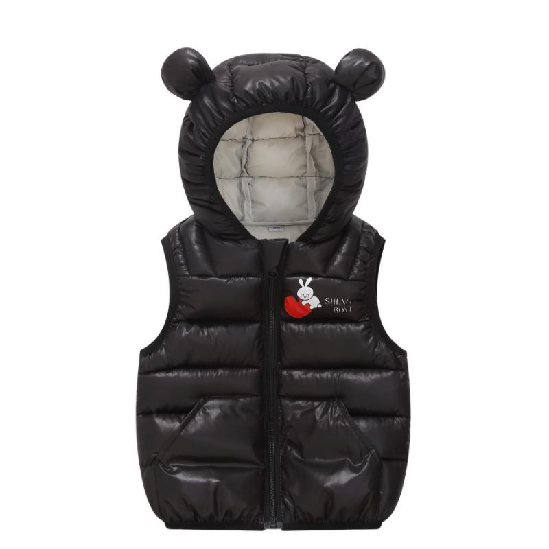 2023, toamnă iarnă, vestă pentru bebeluși, cu glugă, imprimare, dragoste pentru copil, băiat, fată, ține cald, jachetă fără mâneci pentru copii, vestă pentru copii