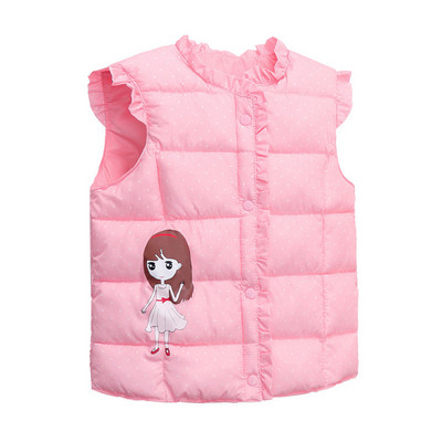 Vestă pentru copii de toamnă, haină de fetiță, 2021, la modă nouă, paltoane pentru fete, cardigan cald, jachetă cu puf, veste fără mâneci, îmbrăcăminte exterioară pentru copii