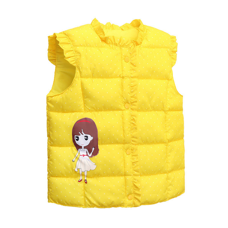 Vestă pentru copii de toamnă, haină de fetiță, 2021, la modă nouă, paltoane pentru fete, cardigan cald, jachetă cu puf, veste fără mâneci, îmbrăcăminte exterioară pentru copii