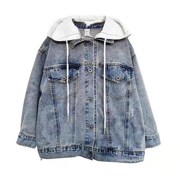 2023 Spring Boys Coat Τζιν μπουφάν για κορίτσια Baby Coat Boy με κουκούλα Baby τζιν μπουφάν Παιδικά ρούχα Παιδικά μπλουζάκια