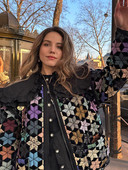 Ženska pamučna podstavljena jakna s patentnim zatvaračem, zvijezda s O-izrezom, jesen, zima, prošiveni kaput, ženski dugih rukava, šarene široke majice s džepovima