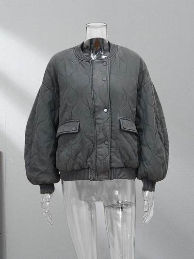 Moteriškas, laisvas, laisvas medvilninis paltas, laisvalaikis ilgomis rankovėmis, kišeninis, 2023 m. rudens, žiemos moteriškas šiltas viršutinis drabužis