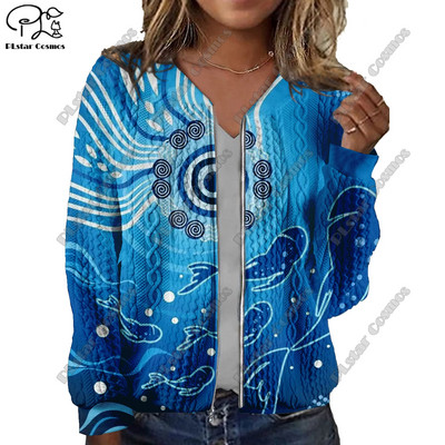 Nova ženska jakna s 3D tiskanim aboridžinskim uzorkom i teksturom s retro plemenskim uzorkom ležeran, autentični kratki kaput Y-3