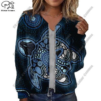 Nova ženska jakna s 3D tiskanim aboridžinskim uzorkom i teksturom s retro plemenskim uzorkom ležeran, autentični kratki kaput Y-3