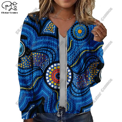 Nova ženska jakna s 3D tiskanim aboridžinskim uzorkom i teksturom s retro plemenskim uzorkom ležeran, autentični kratki kaput Y-3