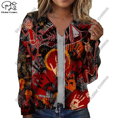 Nova ženska jakna s 3D tiskanim aboridžinskim uzorkom i teksturom s retro plemenskim uzorkom ležeran, autentični kratki kaput Y-3