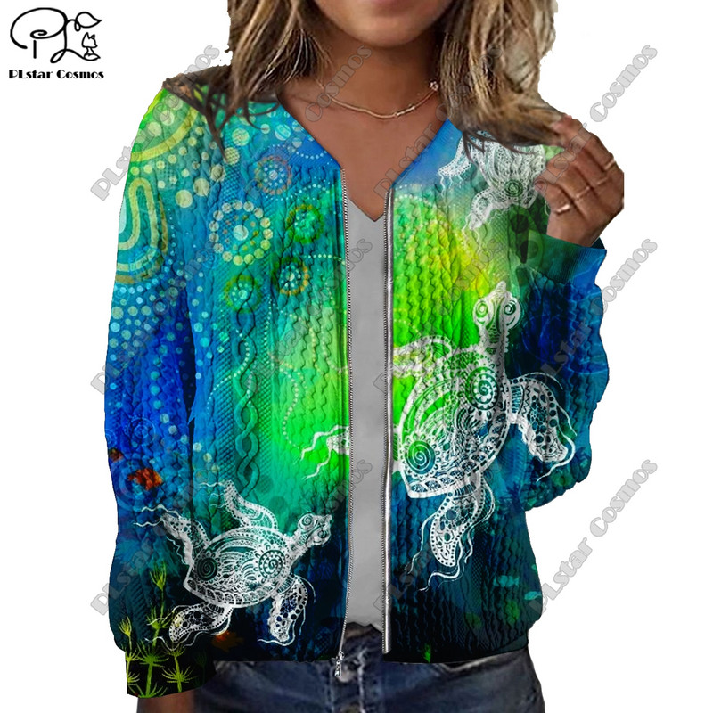 Nova ženska jakna s 3D tiskanim aboridžinskim uzorkom i teksturom s retro plemenskim uzorkom ležeran, autentični kratki kaput Y-3