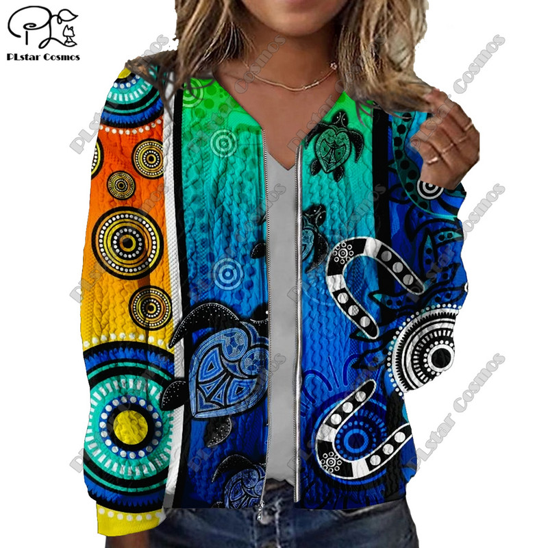 Nova ženska jakna s 3D tiskanim aboridžinskim uzorkom i teksturom s retro plemenskim uzorkom ležeran, autentični kratki kaput Y-3