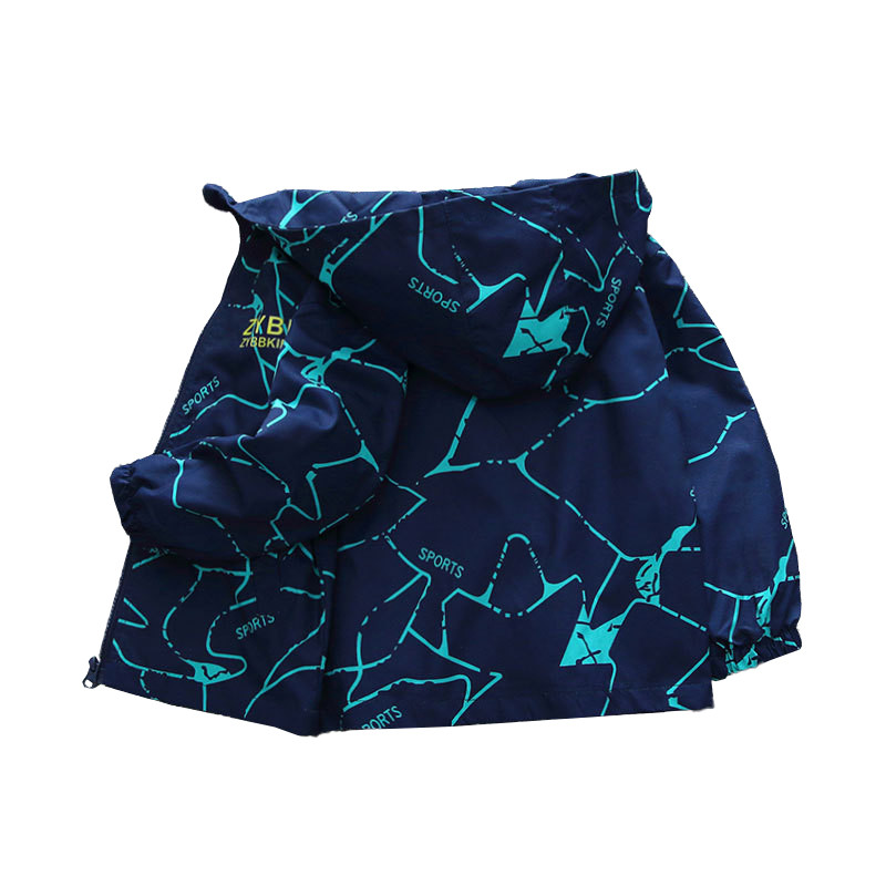 Modne jakne za dječake Proljeće Jesen Dječja kamuflažna gornja odjeća s kapuljačom i tankim patentnim zatvaračem za djecu 2-6 godina Vjetrovke Odjeća