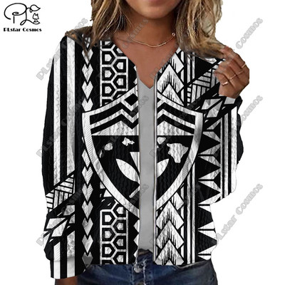 Nova ženska jakna s 3D printanom aboridžinskom serijom s otisnutim plemenskim uzorkom, ležerna, autentična ženska jakna Y-5