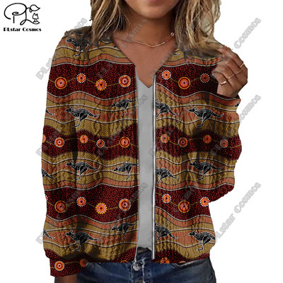 Nova ženska jakna s 3D printanom aboridžinskom serijom s otisnutim plemenskim uzorkom, ležerna, autentična ženska jakna Y-5