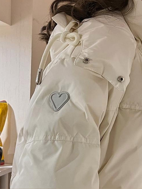 Deblji zimski kaput Ženska dolčevita s dugim rukavima Opuštena ženska jakna s kapuljačom 2023. Ulična jednobojna pamučna topla ženska parka