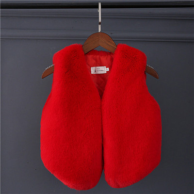 Ziemas meitenes Modes Mākslīgās kažokādas Vestes Bay Bērnu Virsdrēbes Bērnu Bērnu Silta Veste Toddler Meitene Rudens Apģērbi Mēteļi Jaka