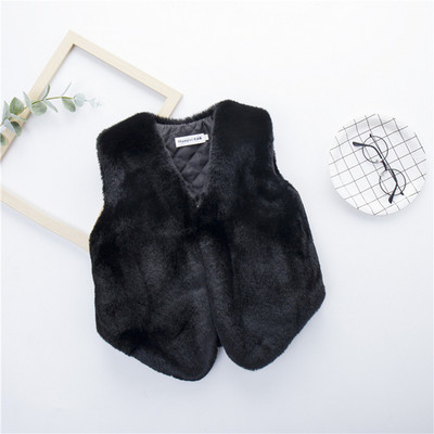 Ziemas meitenes Modes Mākslīgās kažokādas Vestes Bay Bērnu Virsdrēbes Bērnu Bērnu Silta Veste Toddler Meitene Rudens Apģērbi Mēteļi Jaka