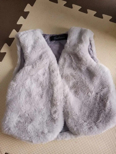 Ziemas meitenes Modes Mākslīgās kažokādas Vestes Bay Bērnu Virsdrēbes Bērnu Bērnu Silta Veste Toddler Meitene Rudens Apģērbi Mēteļi Jaka