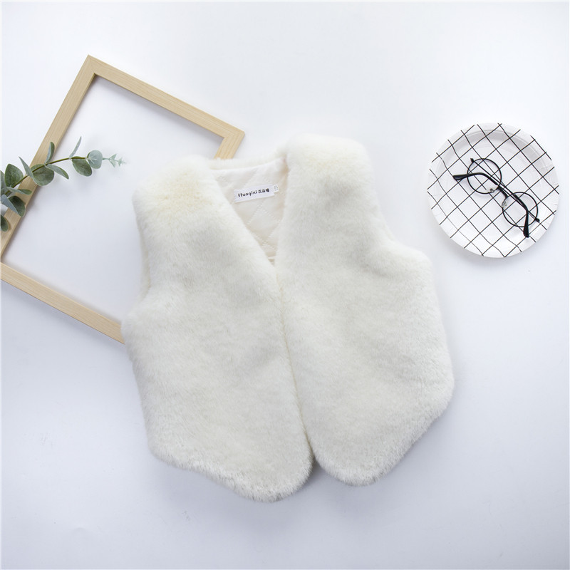 Ziemas meitenes Modes Mākslīgās kažokādas Vestes Bay Bērnu Virsdrēbes Bērnu Bērnu Silta Veste Toddler Meitene Rudens Apģērbi Mēteļi Jaka