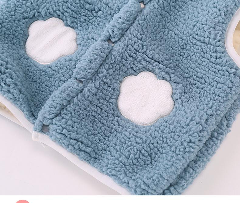 Dječji prsluk Jesenska odjeća bez rukava iz crtića Unisex dječja jakna s kapuljačom Plus baršunasti prsluk Dječja topla odjeća Ležerna vanjska odjeća