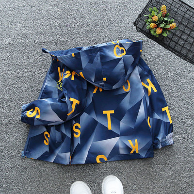 Jachetă pentru copii de primăvară Toamnă, primăvară, băieți, îmbrăcăminte exterioară pentru copii, paltoane, jachetă de culoare cu litere, îmbrăcăminte pentru copii, pentru băieți.