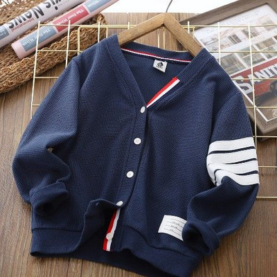 Palton cardigan băieți Primăvară și toamnă Copii medii și mari Nou Casual Top Coreeană Super Hot Tricoturi Stil occidental