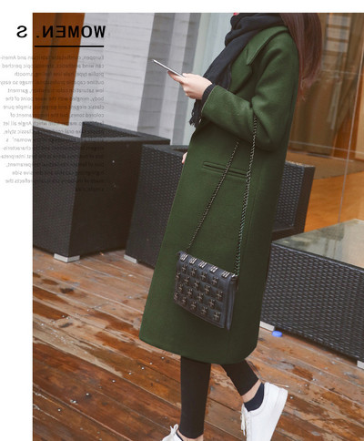 2021 Nou Lână Lângă Femeie Peste Genunchi Versiune Coreeană De Tipul De Lână Paltoane Femei Palton De Lână Femei Îngroșare