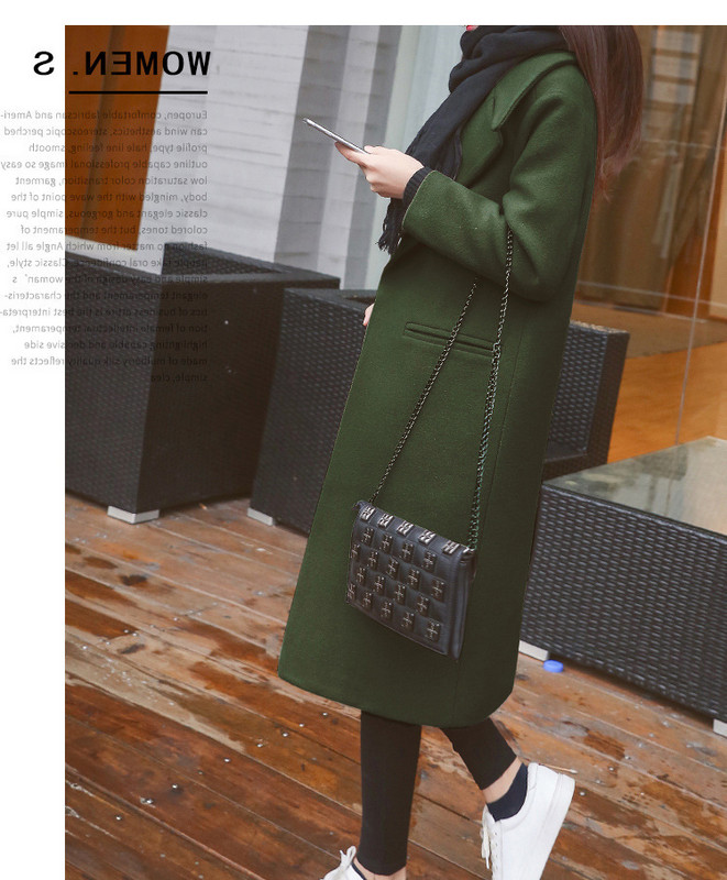 2021 Nou Lână Lângă Femeie Peste Genunchi Versiune Coreeană De Tipul De Lână Paltoane Femei Palton De Lână Femei Îngroșare