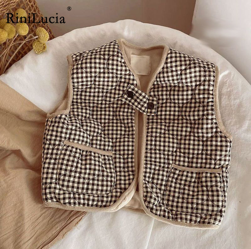 RiniLucia 2023. Proljeće Dječaci Djevojčice Jakne s prslukom Djevojčice Jesen Zima Prsluk Odjeća Pamučna gornja odjeća bez rukava Dječji kaput