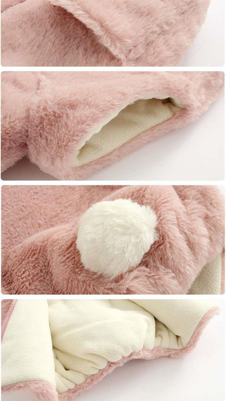 Slatki zec Plišani prsluk od umjetnog krzna za djevojčice Proljeće Jesen Kaput za novorođenče Jakna s kapuljačom Dječja odjeća za malu djecu Ležerna odjeća