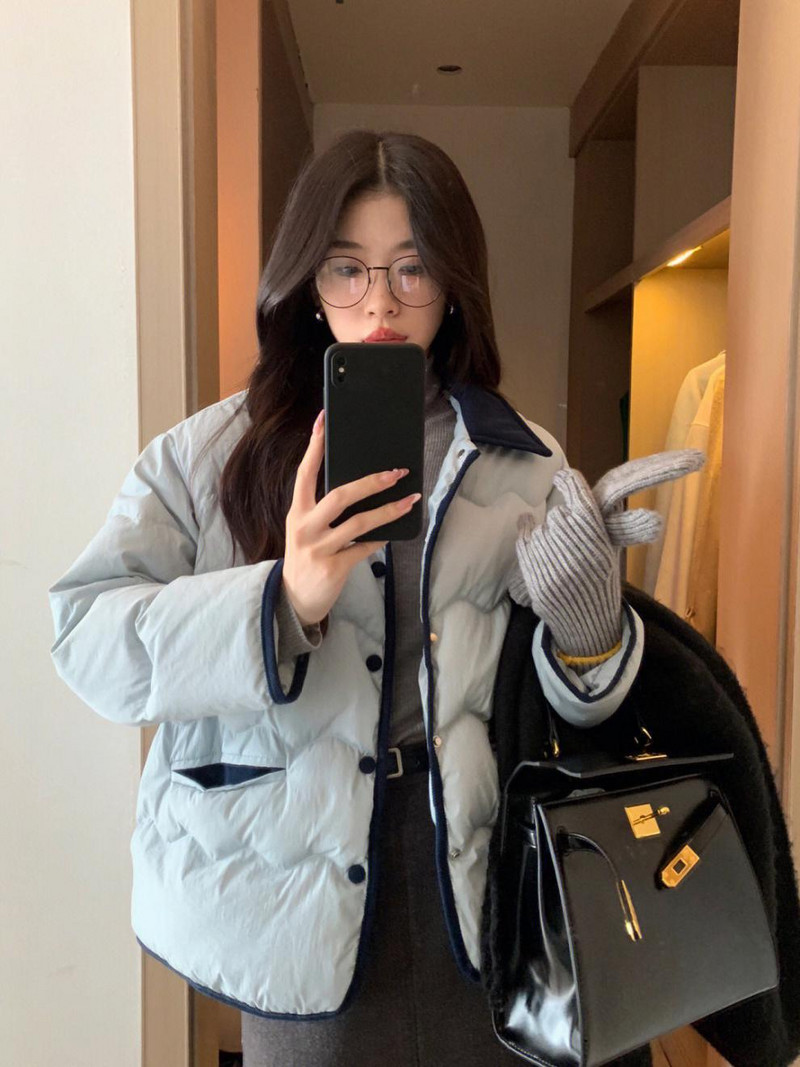 Korejska verzija lagane pamučne jakne na rever Ženska ležerna pamučna jakna kratkog dijela Ženska zimska ženska odjeća