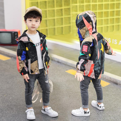 2020, nova jakna za dječake, proljeće i jesen, dječja kamuflažna jakna s kapuljačom, vodootporna kabanica za dječaka, dječja odjeća od 2 do 10 godina