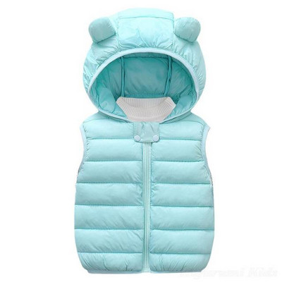 Dječji topli prsluk s kapuljačom za dječake, djevojčice Jednobojni pamučni mekani prsluk Zimska dječja gornja odjeća bez rukava Odjeća za malu djecu