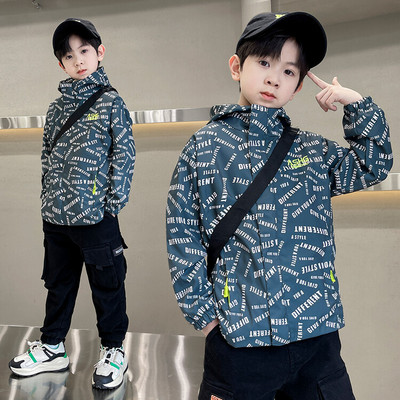 Djeca Dječaci Jesen Topla majica s kapuljačom Jakne Gornja odjeća Hoodies Ležerni kaput za dječake Vodootporan dugih rukava 100% pamuk