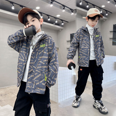 Djeca Dječaci Jesen Topla majica s kapuljačom Jakne Gornja odjeća Hoodies Ležerni kaput za dječake Vodootporan dugih rukava 100% pamuk