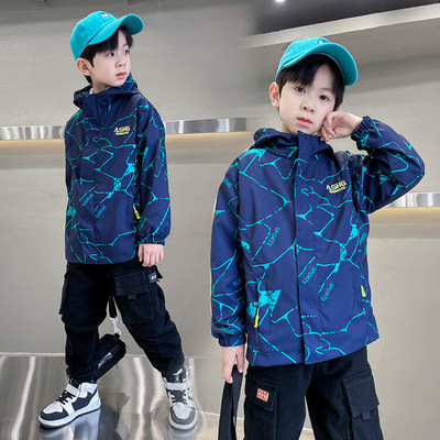 Djeca Dječaci Jesen Topla majica s kapuljačom Jakne Gornja odjeća Hoodies Ležerni kaput za dječake Vodootporan dugih rukava 100% pamuk