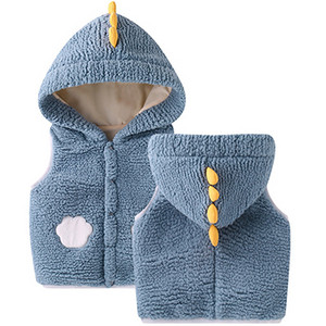 Păstrați-vă cald toamna iarnă jachetă fără mâneci pentru fete băieți drăguț animal cu glugă vestă noua modă de pluș îmbrăcăminte exterioară vestă pentru bebeluși 0-4 ani