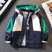 Nove kaputi za dječake proljeće jesen Dječje jakne Tinejdžerske vjetrovke s kapuljačom i džepom Gornja dječja odjeća s patentnim zatvaračem Odjeća za bebe 5-14 godina