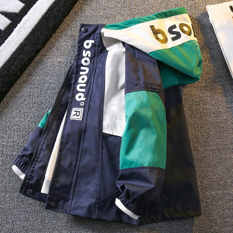 Nove kaputi za dječake proljeće jesen Dječje jakne Tinejdžerske vjetrovke s kapuljačom i džepom Gornja dječja odjeća s patentnim zatvaračem Odjeća za bebe 5-14 godina