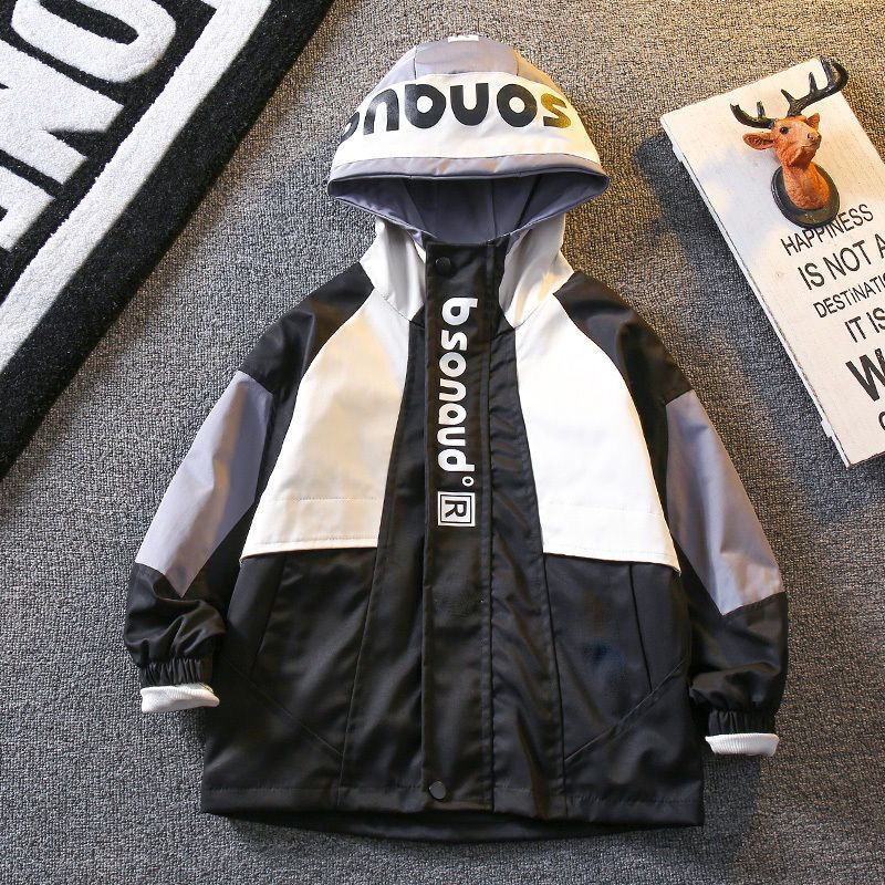 Nove kaputi za dječake proljeće jesen Dječje jakne Tinejdžerske vjetrovke s kapuljačom i džepom Gornja dječja odjeća s patentnim zatvaračem Odjeća za bebe 5-14 godina
