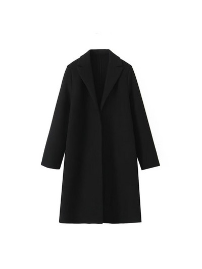 PB&ZA Ženski novi modni tekstilni kaput Kaput Vintage kardigan dugih rukava Široki univerzalni, ležerna ženska gornja odjeća Chic kaput