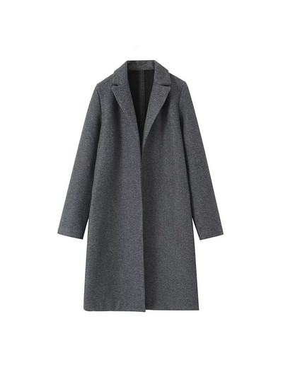 PB&ZA Ženski novi modni tekstilni kaput Kaput Vintage kardigan dugih rukava Široki univerzalni, ležerna ženska gornja odjeća Chic kaput