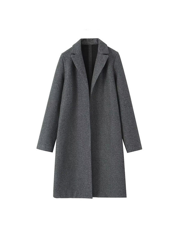 PB&ZA Ženski novi modni tekstilni kaput Kaput Vintage kardigan dugih rukava Široki univerzalni, ležerna ženska gornja odjeća Chic kaput