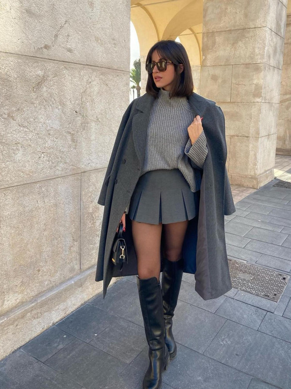 Ženski vuneni kaput s dvostrukim kopčanjem, dugi rukavi, jednobojni dugi vuneni kaput, zimski modni topli široki vuneni kaput