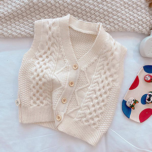 Mazuļu meiteņu puišu veste Džemperis jaciņa mētelis pavasara rudens bērnu apģērbs korejiešu bērniem bez piedurknēm dimanta trikotāžas veste