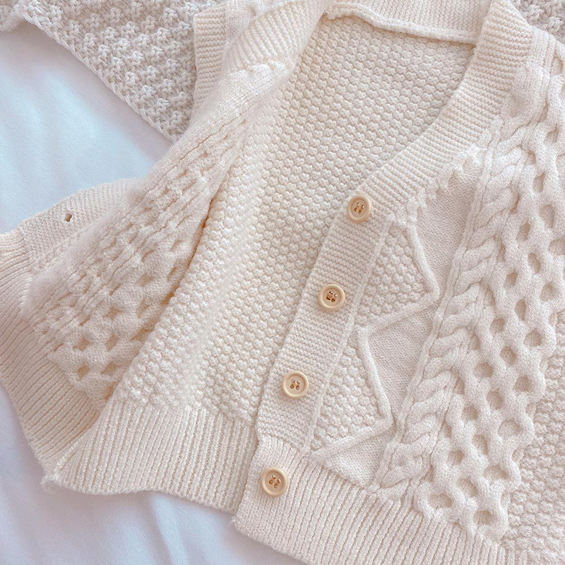 Mazuļu meiteņu puišu veste Džemperis jaciņa mētelis pavasara rudens bērnu apģērbs korejiešu bērniem bez piedurknēm dimanta trikotāžas veste