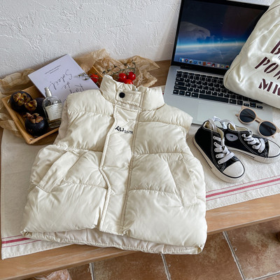 Vestă Îmbrăcăminte pentru copii Bumbac Guler în picioare Îngroșare Iarna Noi Băieți Fete Bebeluș Tide Soild Îmbrăcăminte exterioară Cool Simplu