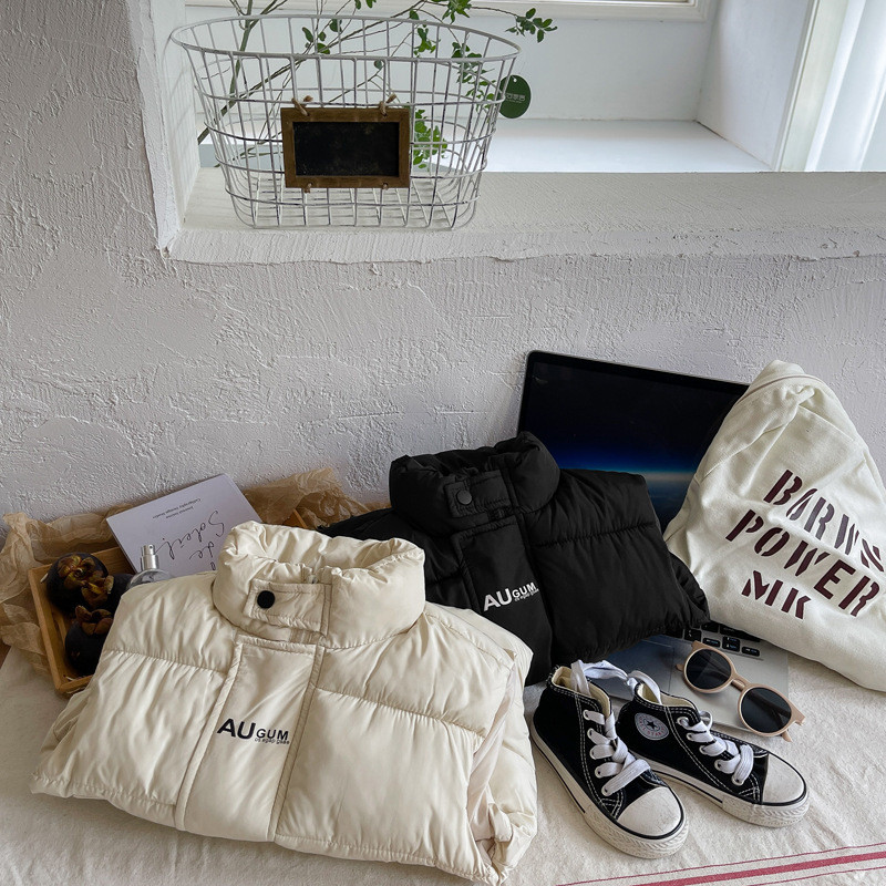 Vestă Îmbrăcăminte pentru copii Bumbac Guler în picioare Îngroșare Iarna Noi Băieți Fete Bebeluș Tide Soild Îmbrăcăminte exterioară Cool Simplu