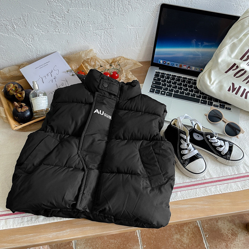 Vestă Îmbrăcăminte pentru copii Bumbac Guler în picioare Îngroșare Iarna Noi Băieți Fete Bebeluș Tide Soild Îmbrăcăminte exterioară Cool Simplu