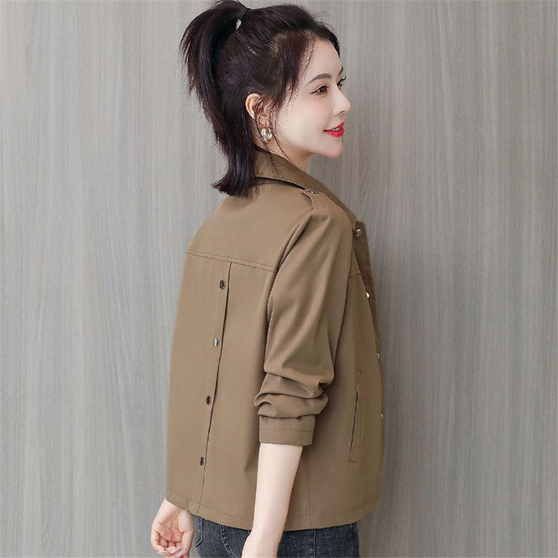 Klasikiniai moteriški atvartai apkarpyti švarkai Laisvalaikio pavasario rudens nauji paltai Korėjietiški ilgomis rankovėmis Ceketler gatvės apranga Laisvi viršutiniai drabužiai Chaqueta