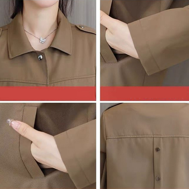 Klasikiniai moteriški atvartai apkarpyti švarkai Laisvalaikio pavasario rudens nauji paltai Korėjietiški ilgomis rankovėmis Ceketler gatvės apranga Laisvi viršutiniai drabužiai Chaqueta