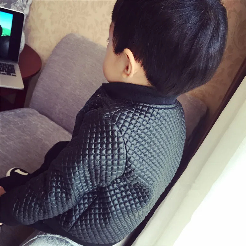 Modna kožna jakna za dječaka Dječja gornja odjeća s džepovima na gumbe Jesen Zima Dječja odjeća za dječake s dlačicama